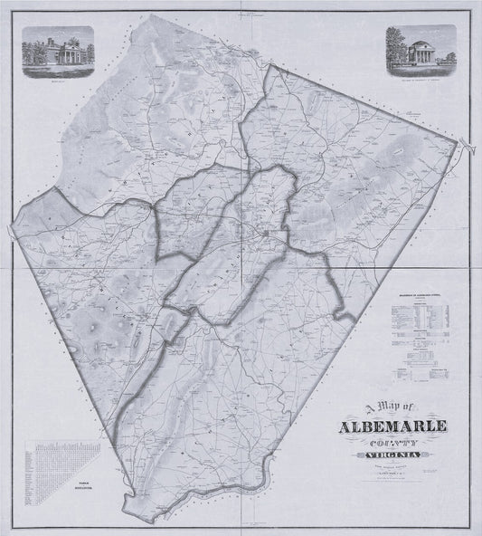 1875 Green Peyton Map of Albemarle County Print